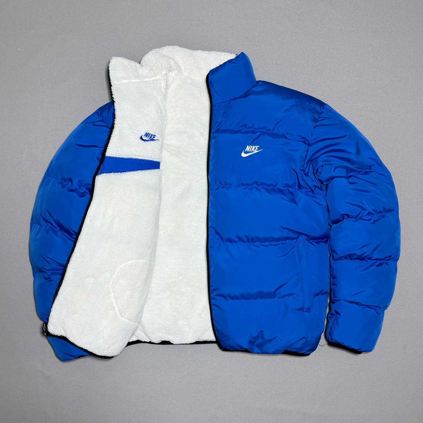 NIKE DOUBLE FACE PUFFER BLUE