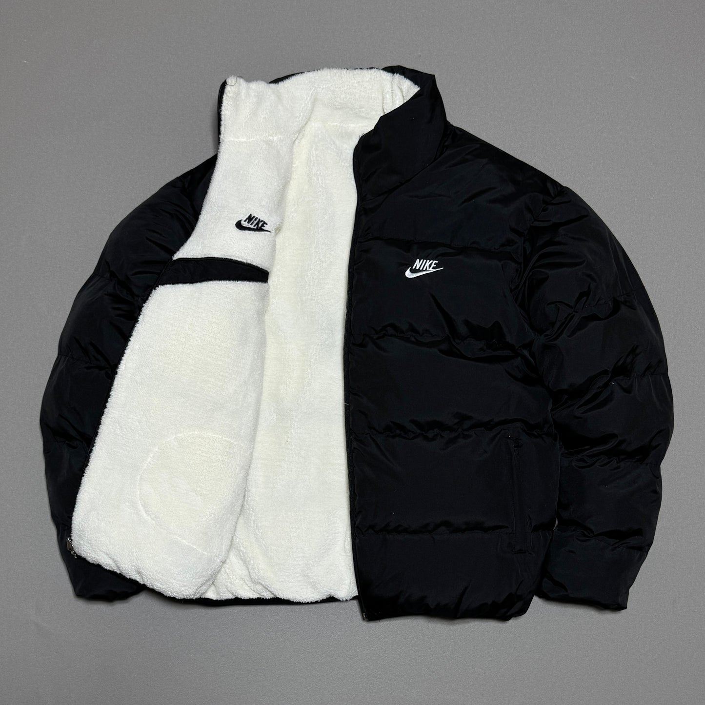 NIKE PUFFER JACKET DOUBLE FACE BLACK