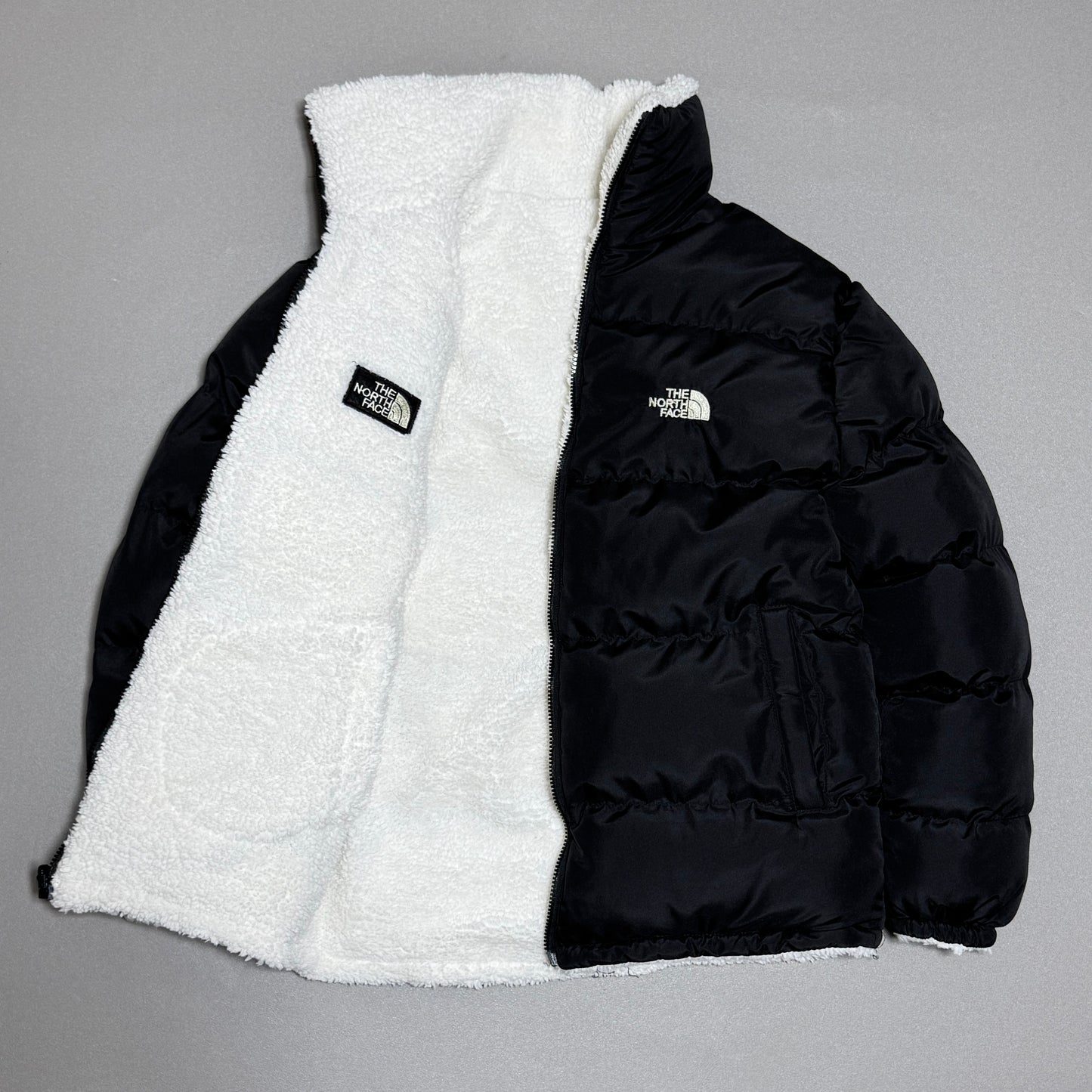 THE NORTH FACE PUFFER JACKET DOUBLE FACE BLACK