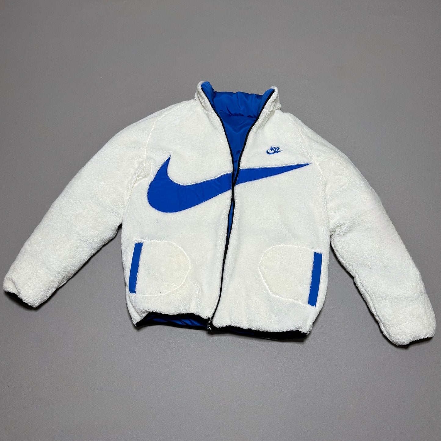 NIKE DOUBLE FACE PUFFER BLUE