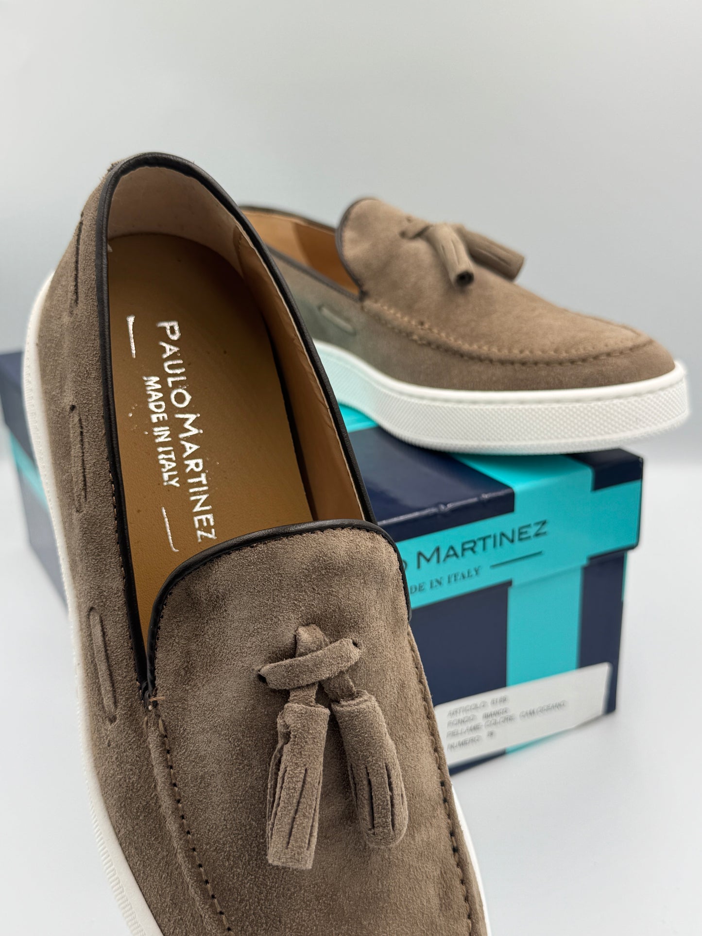 MOCASSIN PAULO MARTINEZ EN DAIM ORIGINAL ( TAUPE )