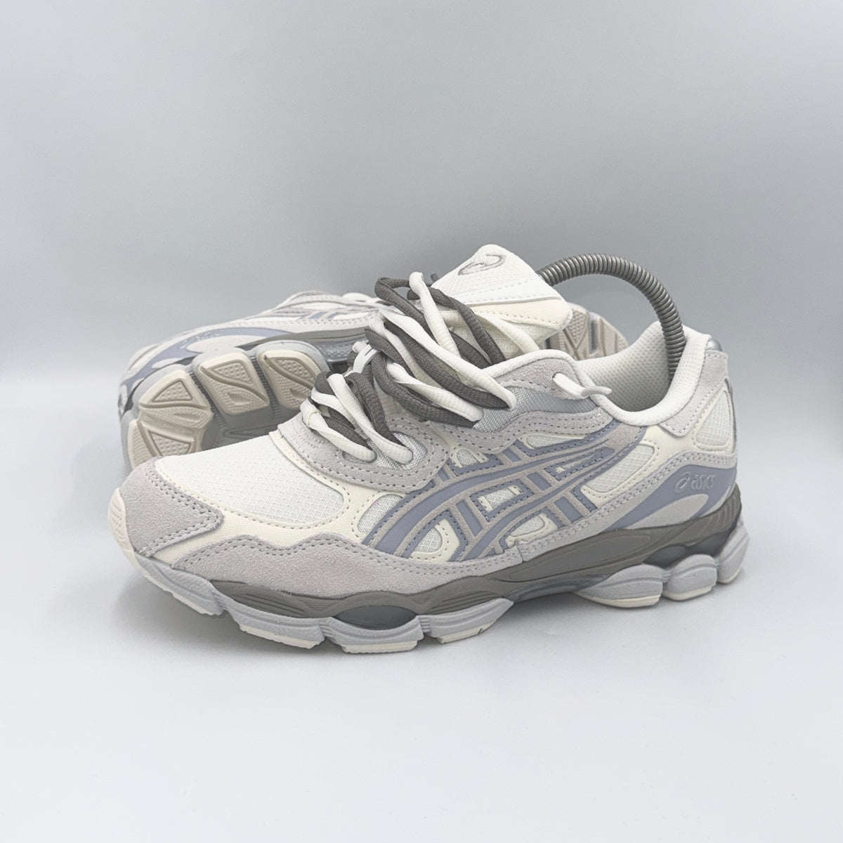 ASICS GEL NYC WHITE LIGHT GREY DOUBLE LACES