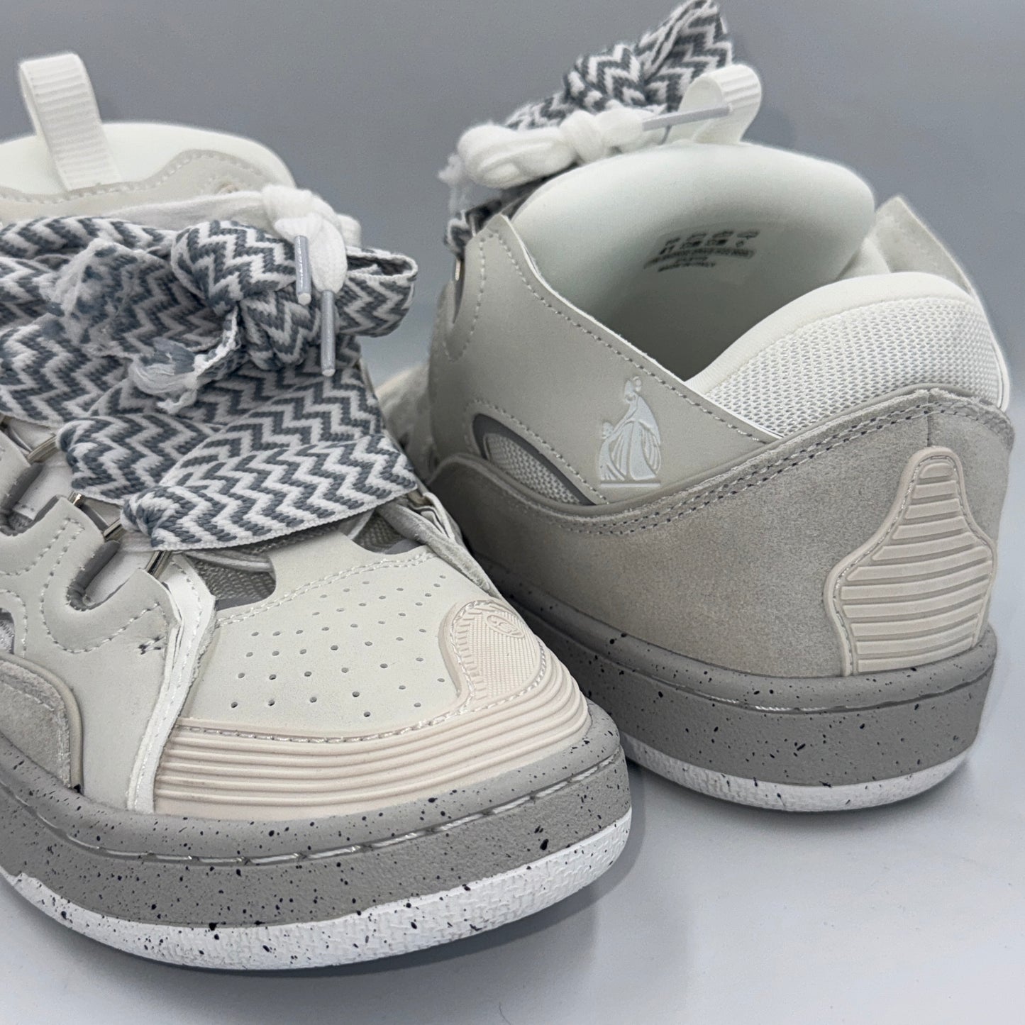 LANVIN CURB SNEAK WHITE GREY