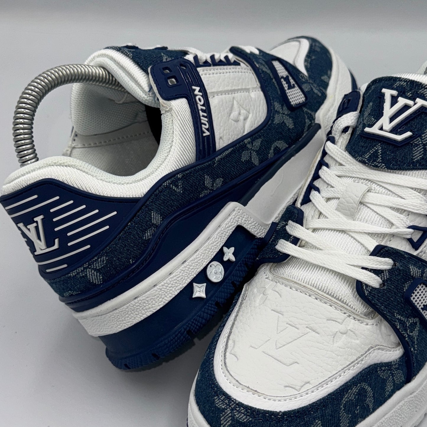 LOUIS VUITTON LV TRAINER MONOGRAMME DENIM WHITE/BLUE