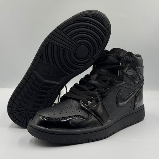 AIR JORDAN 1 MID PATENT TRIPLE BLACK