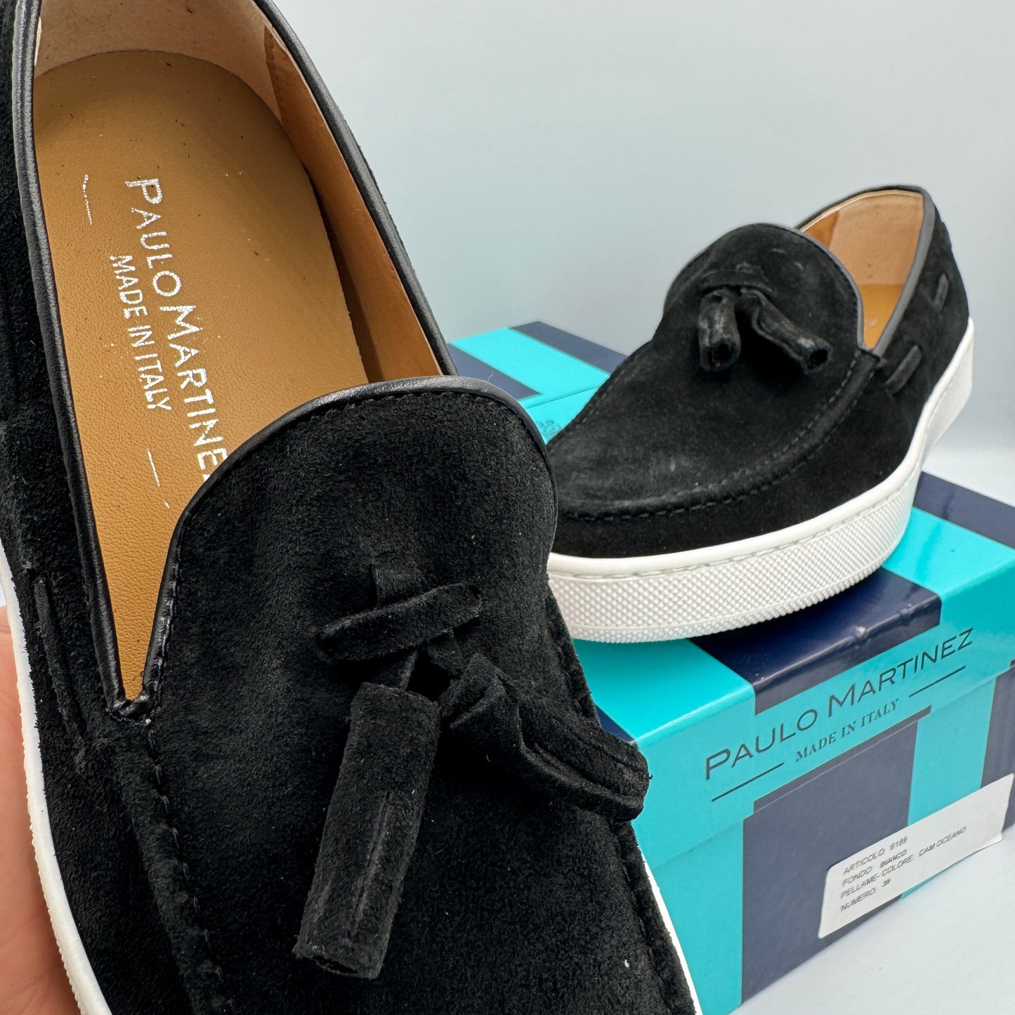 MOCASSIN PAULO MARTINEZ EN DAIM ORIGINAL ( NOIR )