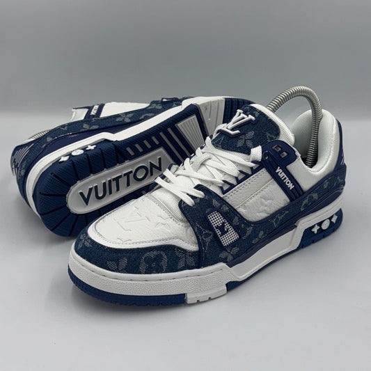 LOUIS VUITTON LV TRAINER MONOGRAMME DENIM WHITE/BLUE