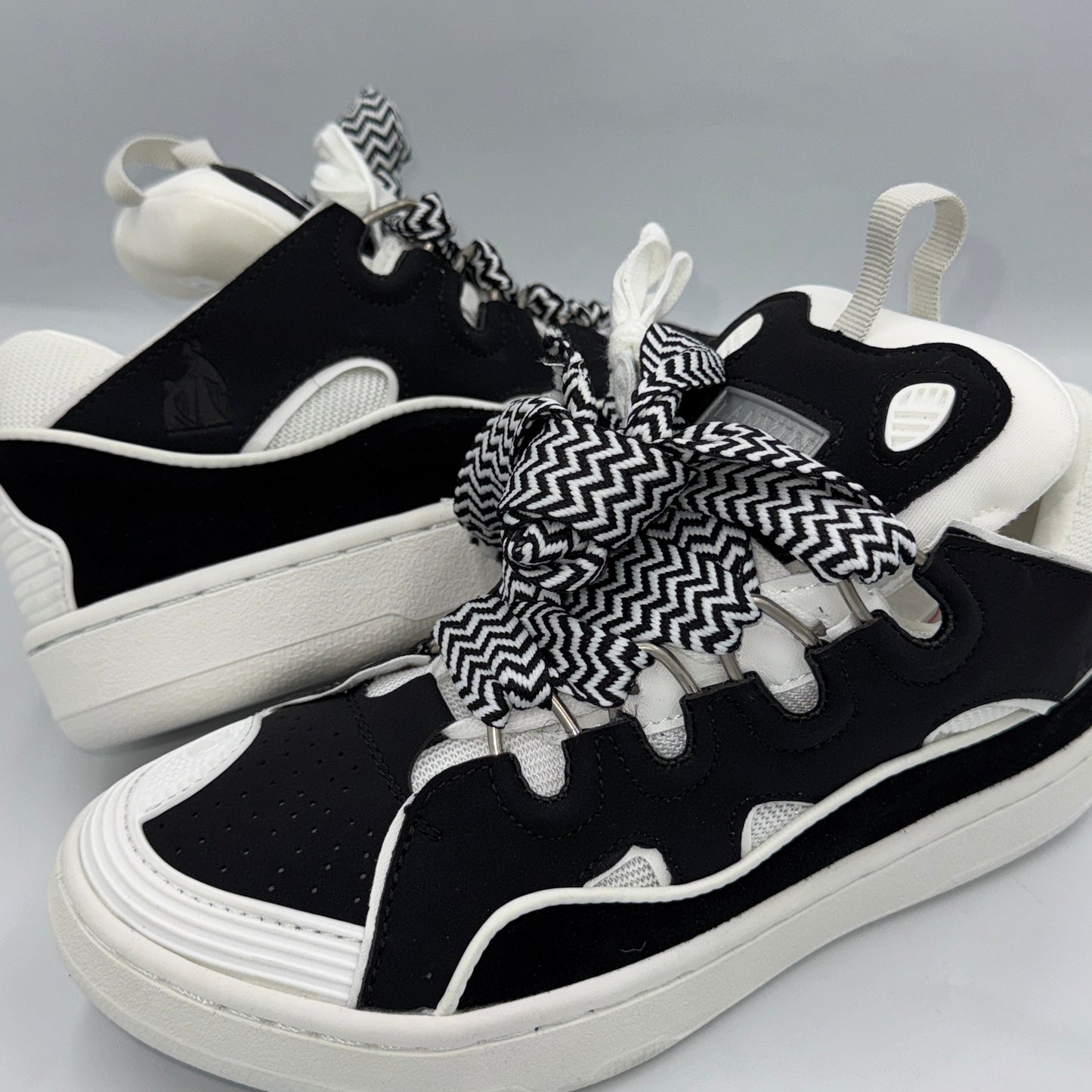 LANVIN CURB SNEAKERS BLACK WHITE