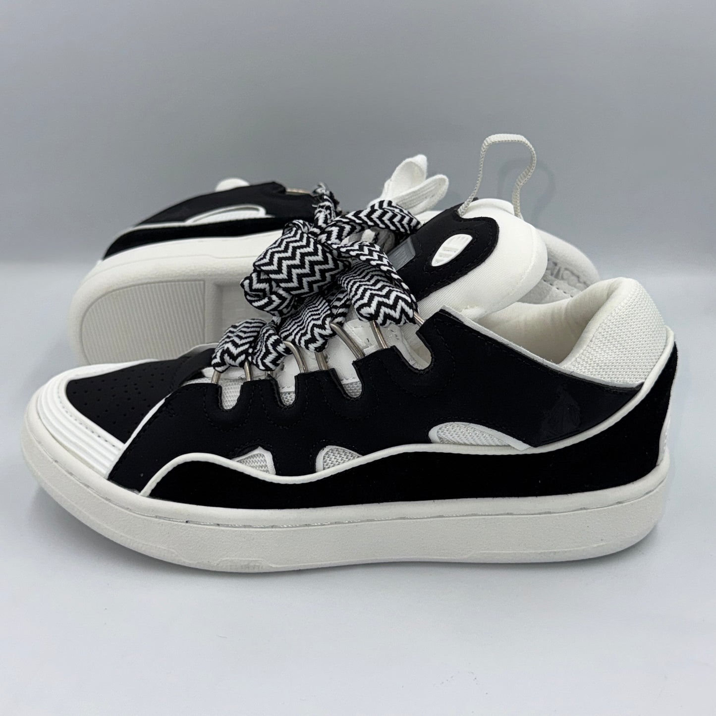 LANVIN CURB SNEAKERS BLACK WHITE