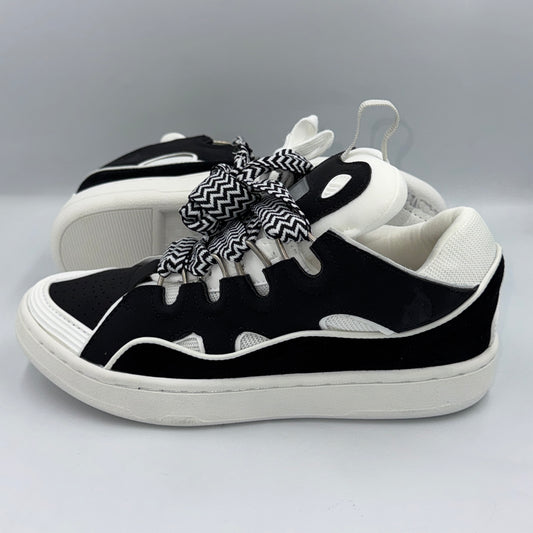 LANVIN CURB SNEAKERS BLACK WHITE