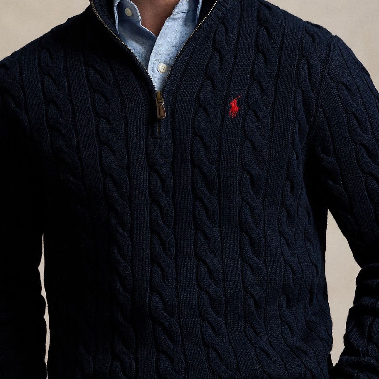 RALPH LAUREN POLO 1/4 ZIP NAVY