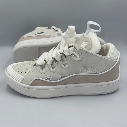 LANVIN CURB SNEAKERS WHITE CREAMY