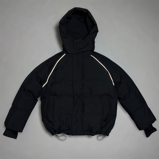 PUFFER JACKET BLACK OVERSIZED