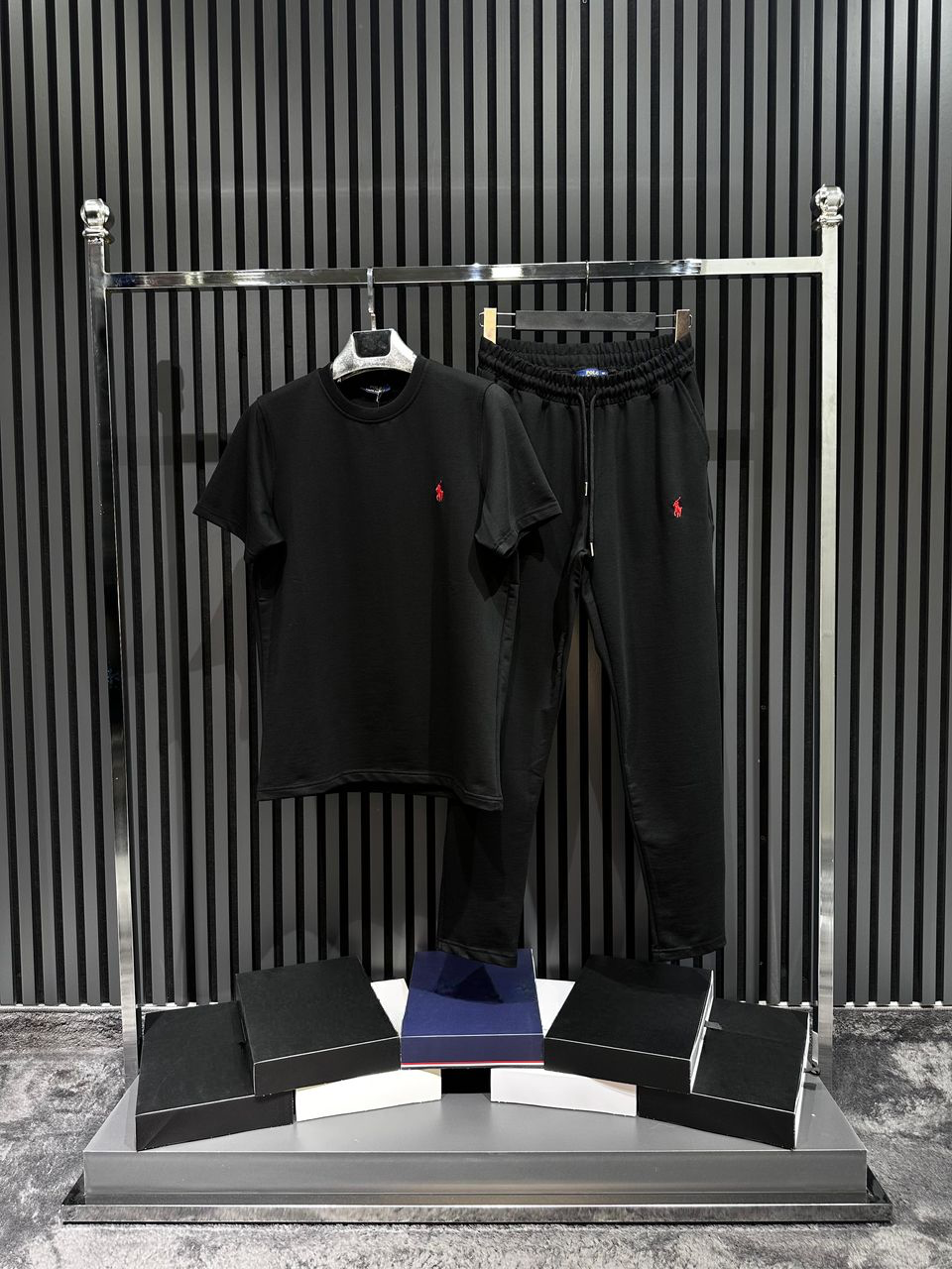 ENSEMBLE RALPH LAUREN ( T-SHIRT + PANT ) NOIR