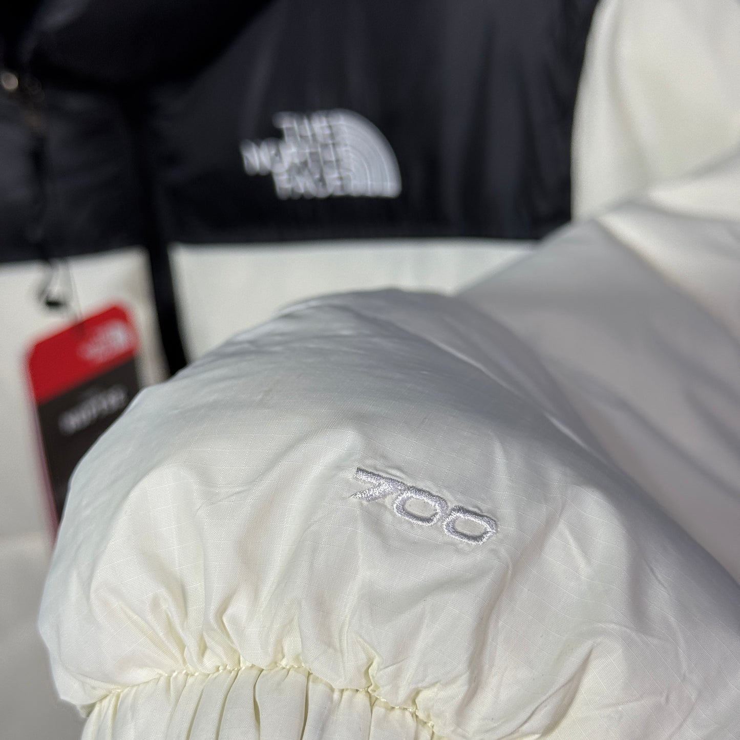 TNF JACKET 700 WHITE & BLACK